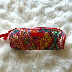 Vera Bradley Paisley in Paradise Makeup Brush & Pencil  Zipper Bag